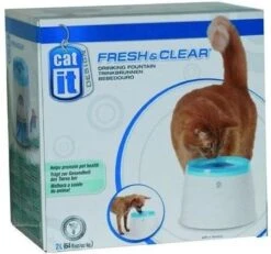 Catit Fresh And Clear - Drinkfontein Kat - Blauw /Wit - 2 L -Katten Benodigdheden Winkel 1200x1123 2