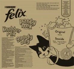 Felix Cat Snacks Party Mix - Kattensnacks Original En Seaside - 16 X 60g -Katten Benodigdheden Winkel 1200x1124