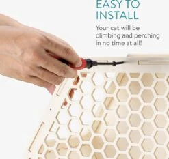 Navaris Katten Klimwand 4-delige Set - Katten Klimmuur Voor Binnenshuis - Kattenmeubel Met Wandmontage - Met Drie Plankjes Voor Meer Klimplezier -Katten Benodigdheden Winkel 1200x1132