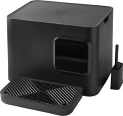 Hoopo® Dome Plus Kattenbak Grijs - Kattenbak - Kattenbakschep - 50x37.5x38cm - Grote Kattenbak -Katten Benodigdheden Winkel 1200x1133 3