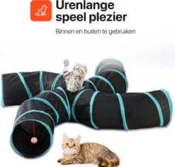 Tavaro Kattentunnel 5 Gangen - Met Speelbal - Kattenspeelgoed - Zwart / Blauw 16 Tavaro Kattentunnel 5 Gangen - Met Speelbal - Kattenspeelgoed - Zwart / Blauw -Katten Benodigdheden Winkel 1200x1140 8