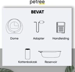 Petree Dome- Zelfreinigende Kattenbak - Automatisch - Katten - Anti-geur - 60 X 35 X 60 Cm 19 Petree Dome- Zelfreinigende Kattenbak - Automatisch - Katten - Anti-geur - 60 X 35 X 60 Cm -Katten Benodigdheden Winkel 1200x1151