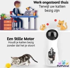 PetPetrol Automatisch Kattenspeeltje – Laser – Kattenlaser - Intelligent Interactief Voor Katten – Laser Kat – 9 Verschillende Standen – Incl. Oplaadkabel – Geruisloze Motor -Katten Benodigdheden Winkel 1200x1159 33