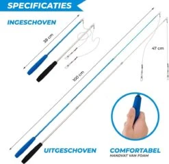 Merkloos 2 Kattenhengels Met 10 Speeltjes – Bewegende Kattenspeeltjes Met Veren En Belletjes – Interactieve Kattenspeelgoed Voor Kittens – Cat Toys -Katten Benodigdheden Winkel 1200x1165 8