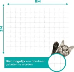 Kattennet Premium - 800 X 300 CM - Kattennet Voor Balkon - Transparant - Balkon Net - Makkelijk Te Monteren- Kattengaas -Katten Benodigdheden Winkel 1200x1166 7