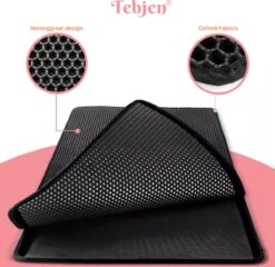 TEBJEN Kattenbakmat – Kattenbak Mat Grit Opvanger - Schoonloop Katten Mat – Dubbele Waterdichte Laag – Uitloopmat Kattenbak – Kattenbak Accessoires - Met Speelgoedmuisje En Schepje - 30cm * 30cm -Katten Benodigdheden Winkel 1200x1167 23
