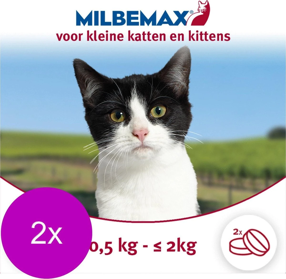 Elanco Milbemax Kitten & Kat - Anti Wormenmiddel - 2 X 2 Tab 0.5 Tot 2 Kg 4 Elanco Milbemax Kitten & Kat - Anti Wormenmiddel - 2 X 2 Tab 0.5 Tot 2 Kg - Afbeelding 2