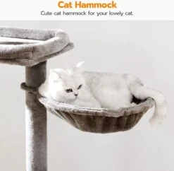 Signature Home Catty Krabpaal Met Kattenbak - Kattenbakkast - Kattenhuis Met Deur En Slot - Krabpalen Met Hangmat Mand Katten Huis - Kattenbakmeubel Verborgen - Alles-in-één Kattenspeelgoed Met Kattenhuis - Grijs - 60cm X 150cm X 48cm -Katten Benodigdheden Winkel 1200x1174 9