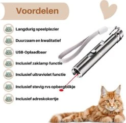 Laserpen - USB - Kattenspeeltjes - Zaklamp - Kat - Laser - Kattenspeelgoed - RVS Opbergblikje -Katten Benodigdheden Winkel 1200x1175 9