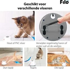 Filo Elektrisch Rijdend Kattenspeelgoed Met Laser - Rijdend Kattenspeeltje - Automatisch Interactief Speelgoed Katten - Kattencadeaus - Elektronisch Speelgoed Kittens - Kat - Kitten - Laserspeelgoed - Kado -Katten Benodigdheden Winkel 1200x1176 10