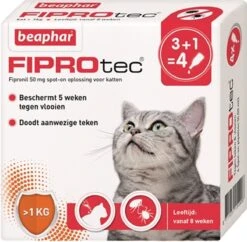 Beaphar Fiprotec Kat - Vlooienbestrijding - >1 Kg - 4 Pipetten 15 Beaphar Fiprotec Kat - Vlooienbestrijding - >1 Kg - 4 Pipetten -Katten Benodigdheden Winkel 1200x1177 4