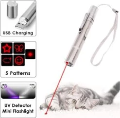 Merkloos Laserpen - Daily Accessoires - USB Oplaadbaar - Kattenspeeltjes - Laserlampje - 7 Verschillende Standen - RVS Zilver - Zaklamp - UV Lamp – Kattenspeelgoed -Katten Benodigdheden Winkel 1200x1179 10