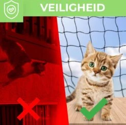 Kattennet Premium EXTRA STEVIG - 600 X 300 CM - Kattennet Voor Balkon - Zwart - Balkon Net - Makkelijk Te Monteren -Katten Benodigdheden Winkel 1200x1188 9
