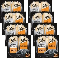 Sheba Perfect Portions In Saus Katten Natvoer - Kalkoen - 8 X 6 Stuks -Katten Benodigdheden Winkel 1200x1189