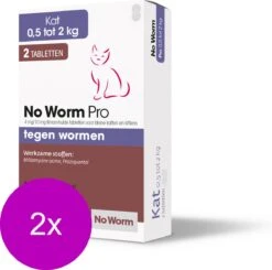 No Worm Pro Kat & Kitten - Anti Wormenmiddel - 2 X 2 Tab Vanaf 0.5 Kg Vanaf 6 Weken -Katten Benodigdheden Winkel 1200x1189 5