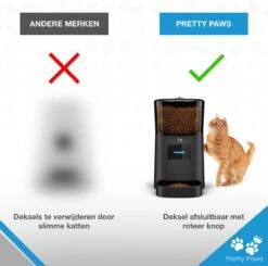 Pretty Paws PP005 Wifi Voerautomaat Zwart - Automatische Voerbak - Slimme Voerautomaat Met App - Instelbaar Voedingsschema - WIFI -Katten Benodigdheden Winkel 1200x1190 10