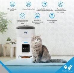 Pretty Paws PP002 Professionele Automatische Voerbak Kat- Stemrecorder - Voerautomaat - Katten Voerbak - Minimalistisch -Katten Benodigdheden Winkel 1200x1190 6