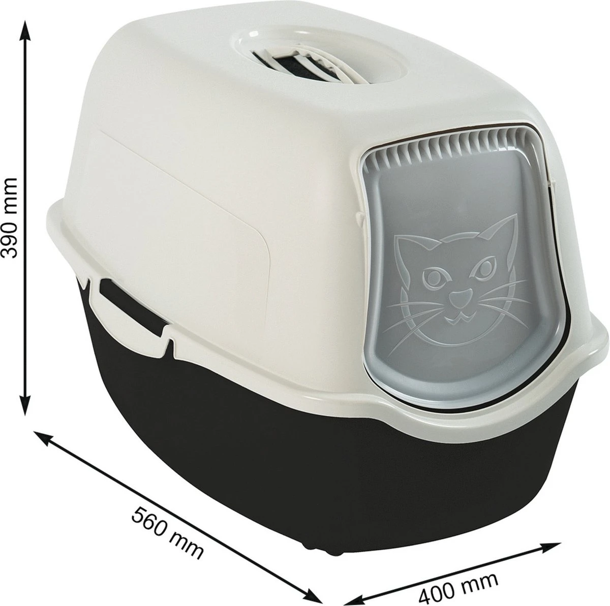 Rotho Bailey - Kattenbak - Zwart/Zand 4 Rotho Bailey - Kattenbak - Zwart/Zand - Afbeelding 2