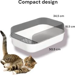 Merkloos Kattenbak - Zwart - Open - Incl. Schep - Modern - Hip - Trendy - Design Kattenbak -Katten Benodigdheden Winkel 1200x1196 3