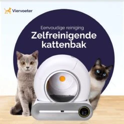 Viervoeter™ Kattenbak Zelfreinigend – Automatische Kattenbak – Zelfreinigende Kattenbak – Anti-geur – 53x58x55cm – Bedienen Via App – 65 Liter -Katten Benodigdheden Winkel 1200x1196 5
