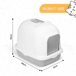 Nobleza ZSW - Kattenbak Met Kattenbakschep - 54x41x45 Cm - Grijs- L 12 Nobleza ZSW - Kattenbak Met Kattenbakschep - 54x41x45 Cm - Grijs- L -Katten Benodigdheden Winkel 1200x1197 6