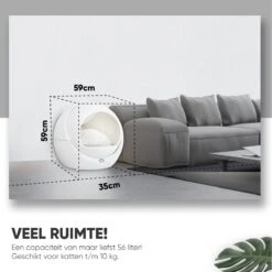 Petree Dome- Zelfreinigende Kattenbak - Automatisch - Katten - Anti-geur - 60 X 35 X 60 Cm 14 Petree Dome- Zelfreinigende Kattenbak - Automatisch - Katten - Anti-geur - 60 X 35 X 60 Cm -Katten Benodigdheden Winkel 1200x1198 11