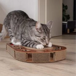 Pfotenolymp® Kattenspeelplaats 57 X 30 X 5 Cm - Interactief Kattenspeelgoed/krabplank Van Golfkarton - Krabplank - Voedselspeeltje Met Speelbal & Kattenkruid/krabplank Voor Katten -Katten Benodigdheden Winkel 1200x1199 42