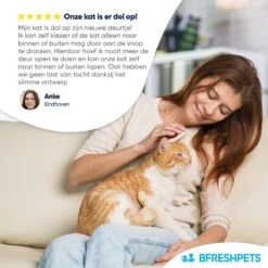 BFreshPets Kattenluik + Massageborstel - Met Tunnel - 4 Vergrendelingsstanden - Weersbestendig - Maat L - Zwart - 27 X 24 Cm -Katten Benodigdheden Winkel 1200x1200 1001