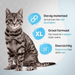 Kattennet Voor Balkon 4x10 Meter - Katten Gaas - Kattennet Balkon - Katten Net - Transparant -Katten Benodigdheden Winkel 1200x1200 1030