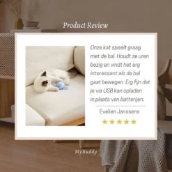 MyBuddy - Interactieve Zelf Rollende Bal - Kattenspeeltjes - Kattenspeelgoed - Bal Voor Katten - LED Lights - Speelgoed - USB - Roze -Katten Benodigdheden Winkel 1200x1200 1074