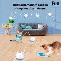 Filo Elektrisch Rijdend Kattenspeelgoed Met Laser - Rijdend Kattenspeeltje - Automatisch Interactief Speelgoed Katten - Kattencadeaus - Elektronisch Speelgoed Kittens - Kat - Kitten - Laserspeelgoed - Kado -Katten Benodigdheden Winkel 1200x1200 1099