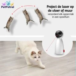 PetPetrol Automatisch Kattenspeeltje – Laser – Kattenlaser - Intelligent Interactief Voor Katten – Laser Kat – 9 Verschillende Standen – Incl. Oplaadkabel – Geruisloze Motor -Katten Benodigdheden Winkel 1200x1200 1116