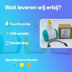 TocaToca Kip- Interactieve Zelf Bewegende Speeltje- Kattenspeeltjes- Kattenspeelgoed- Intelligentie- Kip Voor Katten- Laser- USB- Speelgoed- Geluid- Blauw -Katten Benodigdheden Winkel 1200x1200 1144