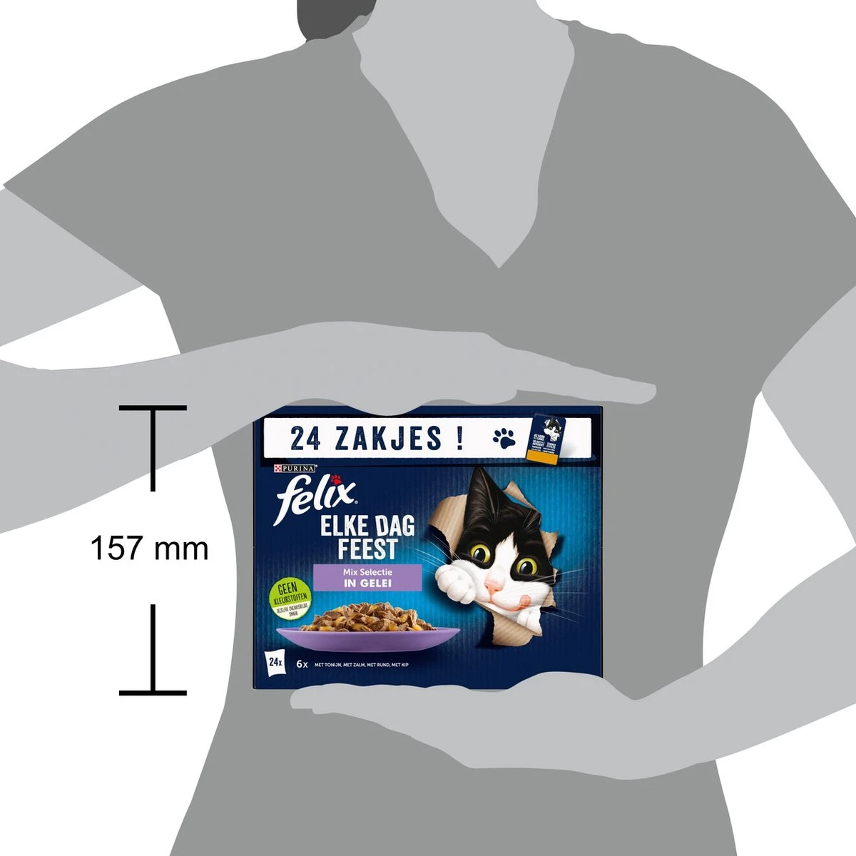 Felix Elke Dag Feest Mix Selectie In Gelei Kattenvoer Nat 4(24-pack) 7 Felix Elke Dag Feest Mix Selectie In Gelei Kattenvoer Nat 4(24-pack) - Afbeelding 5