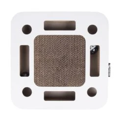 Interactief Krabspeelgoed Van Karton Met Balletje En Belletje - District 70 SPY - Zwart Of Wit 35x35x6cm - Zwart -Katten Benodigdheden Winkel 1200x1200 1212