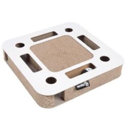 Interactief Krabspeelgoed Van Karton Met Balletje En Belletje - District 70 SPY - Zwart Of Wit 35x35x6cm - Zwart -Katten Benodigdheden Winkel 1200x1200 1213