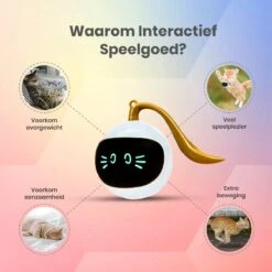 Otiume Slimme Katten Speeltje - Interactieve Zelf Rollende Bal Voor Katten - Kattenspeeltjes -Speelgoed Voor Dieren - USB Oplaadbaar -Katten Benodigdheden Winkel 1200x1200 1240