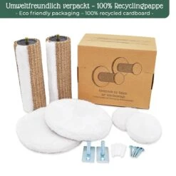 Pfotenolymp® Kattenklimwand - Wandmontage - 22 X 6 Cm - 2 Klimtreden Voor Klimlandschap - Klimboom - Klimwand Voor Katten Met Sisal -Katten Benodigdheden Winkel 1200x1200 1278