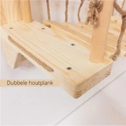 Be-Inspired® Houten Katten Brug – Katten Klimwand – Katten Klimmuur – Katten Muur – Katten Klim Plankjes – Huisdier – Hangmat – Wandmeubel Kat – Wandmontage – Duurzaam – 90 Cm -Katten Benodigdheden Winkel 1200x1200 1307
