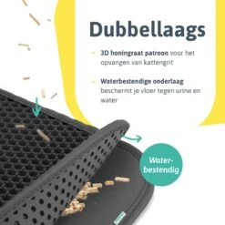 Kattenbakmat - 40 X 50 Cm - Grijs - Uitloopmat Kat - Kattenbakvulling - Opvang Ruimte - Grit Opvanger - Waterdicht - Eco-friendly -Katten Benodigdheden Winkel 1200x1200 1348
