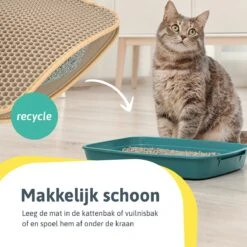 Kattenbakmat - 40 X 50 Cm - Creamy White - Uitloopmat Kat - Kattenbakvulling - Opvang Ruimte - Grit Opvanger - Waterdicht - Beige - Eco-friendly - Incl. Speeltje -Katten Benodigdheden Winkel 1200x1200 1359
