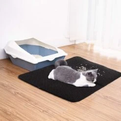 Lavida Home - Kattenbakmat - Grit Opvanger - 45 X 60 Cm - Dubbele Laag & Waterdicht - Katten Mat - Katten Mat Met Opvangruimte Voor Grit - Katten Mat - Kat Benodigdheden - Kitten - Gritmat Voor Poes - Grijs -Katten Benodigdheden Winkel 1200x1200 1374
