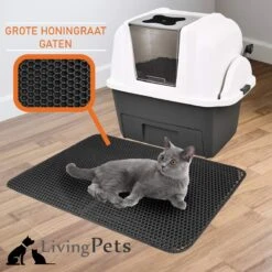 Lavida Home - Kattenbakmat - Grit Opvanger - 45 X 60 Cm - Dubbele Laag & Waterdicht - Katten Mat - Katten Mat Met Opvangruimte Voor Grit - Katten Mat - Kat Benodigdheden - Kitten - Gritmat Voor Poes - Grijs -Katten Benodigdheden Winkel 1200x1200 1376