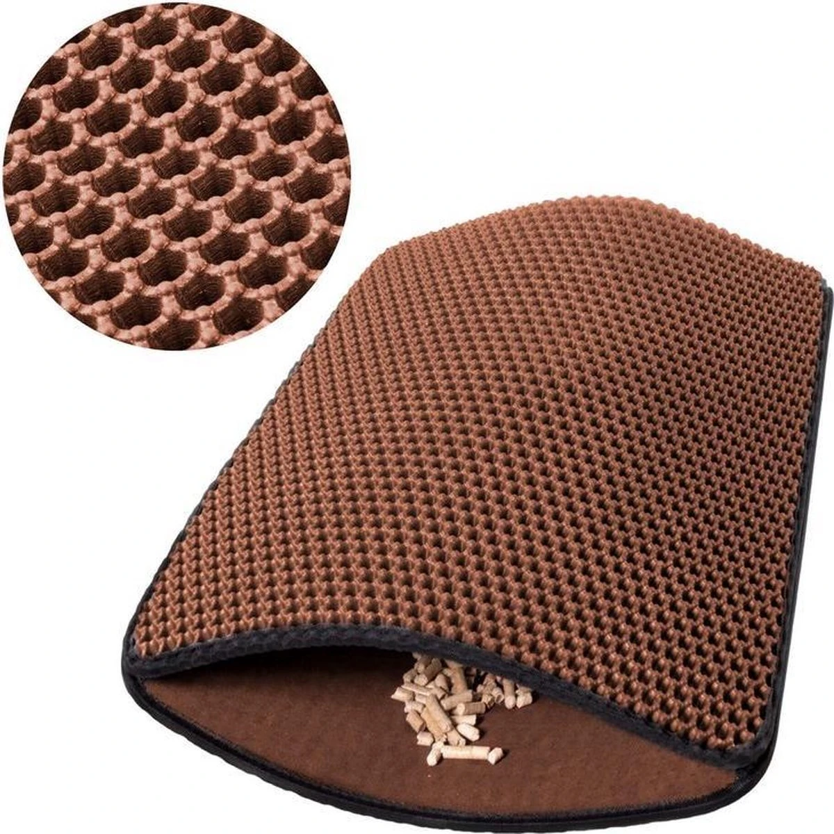 IGOODS - Kattenbakmat Met Filter - 45 X 60 - Waterdicht - Dubbele Laag - Bruin 3 IGOODS - Kattenbakmat Met Filter - 45 X 60 - Waterdicht - Dubbele Laag - Bruin