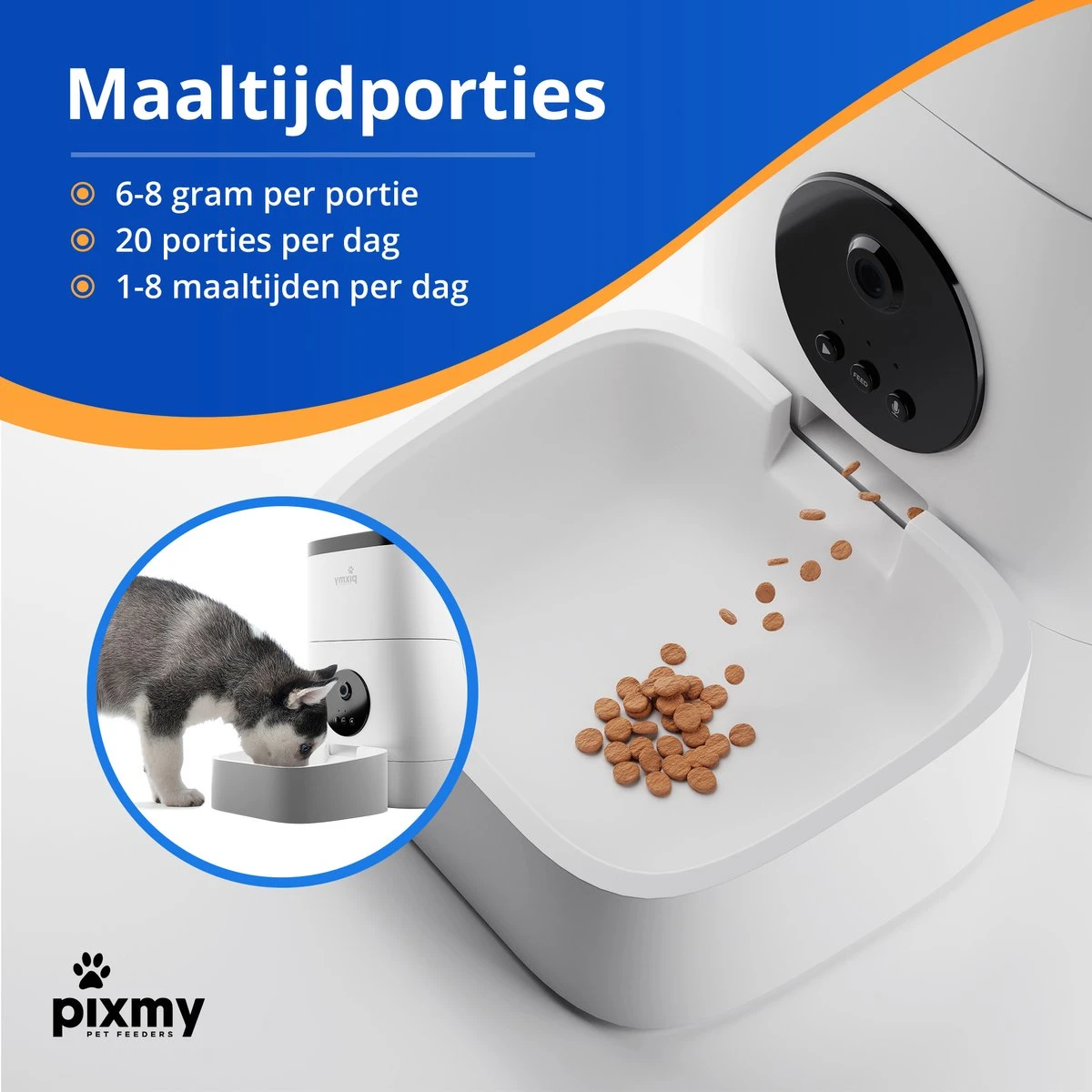 PIXMY - Automatische Voerbak Kat - 4L - Wi-Fi - Met App En Full HD Camera - Voerbak Kat 4 PIXMY - Automatische Voerbak Kat - 4L - Wi-Fi - Met App En Full HD Camera - Voerbak Kat - Afbeelding 2