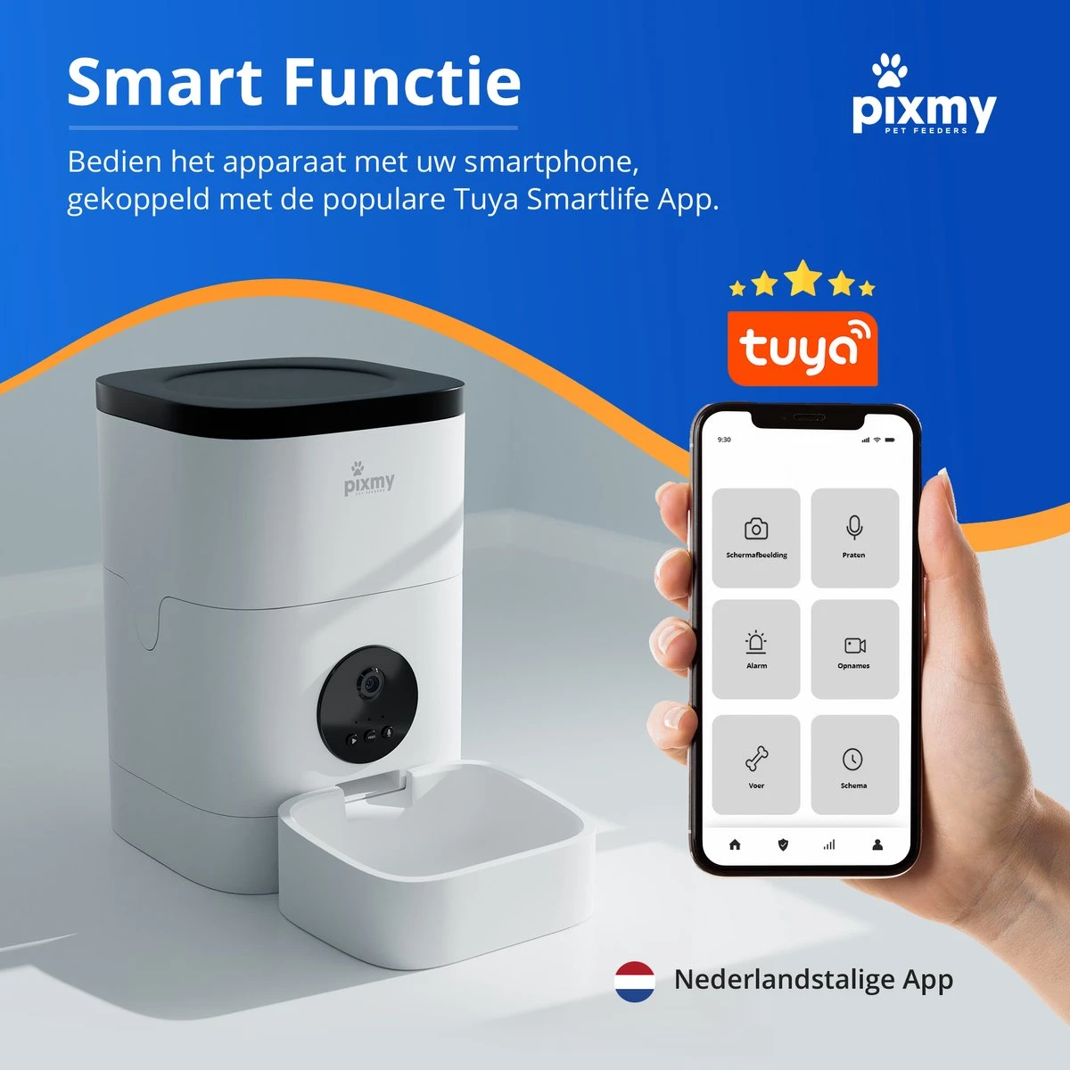 PIXMY - Automatische Voerbak Kat - 4L - Wi-Fi - Met App En Full HD Camera - Voerbak Kat 6 PIXMY - Automatische Voerbak Kat - 4L - Wi-Fi - Met App En Full HD Camera - Voerbak Kat - Afbeelding 4