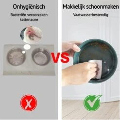 GIZMO 2x Voerbak Kat - 400 Ml - Groen - Keramische Drink- & Voerbakken Met Standaard - 13 Cm - 2 Stuks -Katten Benodigdheden Winkel 1200x1200 438