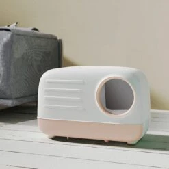 Merkloos PETLUX® XL Kattenbak Retro Design Met Lade, Schep En Opbergruimte - Grote Kattenbak - Kaki -Katten Benodigdheden Winkel 1200x1200 507