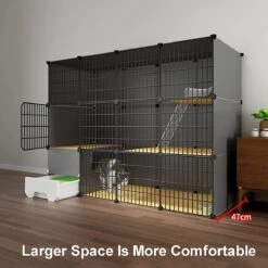 Merkloos XXL Premium Kattenkooi Met Kattenbak 2-laags Kattenkooien Voor Binnen - Grote Opvouwbare Kattenren - Kattenbench Kat Bench - Zwart Dierenverblijf 13 Merkloos XXL Premium Kattenkooi Met Kattenbak 2-laags Kattenkooien Voor Binnen - Grote Opvouwbare Kattenren - Kattenbench Kat Bench - Zwart Dierenverblijf -Katten Benodigdheden Winkel 1200x1200 604