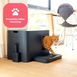 Hoopo® Dome Plus Kattenbak Grijs - Kattenbak - Kattenbakschep - 50x37.5x38cm - Grote Kattenbak -Katten Benodigdheden Winkel 1200x1200 628